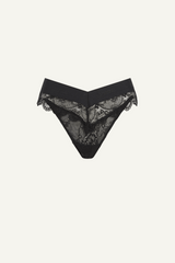 Signature Lace V Brazilian - Black