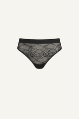Signature Lace Brief - Black