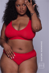 Everyday Eco Fuller Cup Bralette & Brief Set - Red