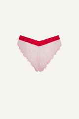 Signature Lace V Brazilian - Light Pink