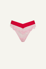 Signature Lace V Brazilian - Light Pink