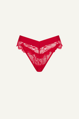 Signature Lace V Brazilian - Red
