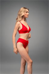 Stretch Lace Brief - Red