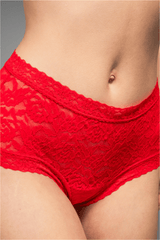 Stretch Lace Short - Red