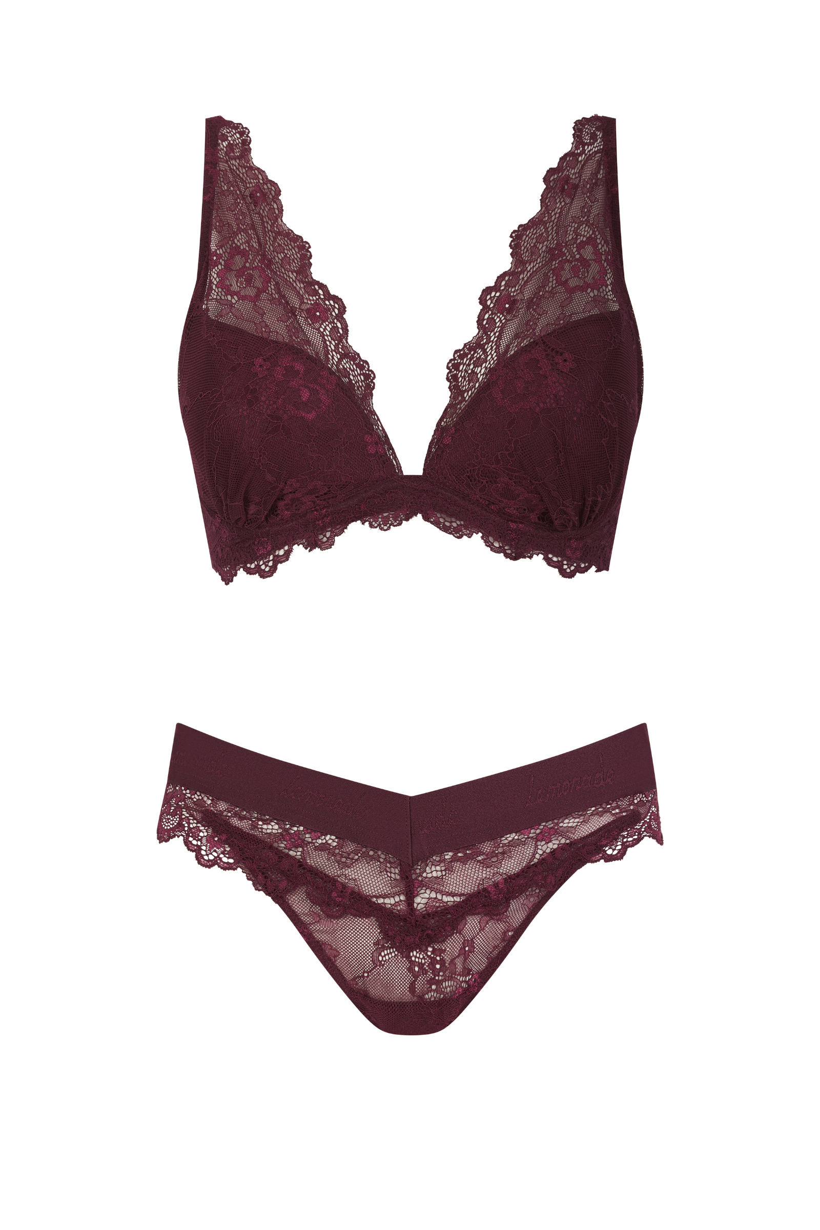 All Wonder, Push Up Bra & Brazilian - Wine