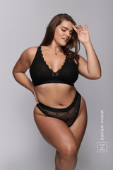 Signature Lace High Waisted Brief - Black