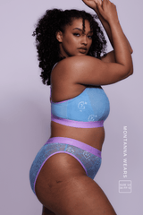 Signature Lace Brief - Pastel Blue