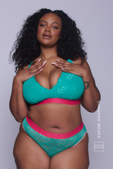 Signature Lace Fuller Cup Bralette & High Waisted Brief Set - Trilogy Green