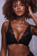 All Wonder, Push Up Bra & Thong - Black