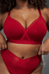 Second Skin High Support Bra - Deep Red
