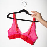 Signature Lace Bralette - Dark Pink