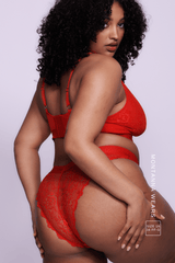Signature Lace V Brazilian - Red
