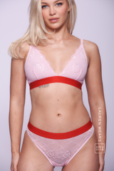 Signature Lace Brief - Light Pink