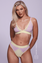 Synergy Lace Bralette & Brief - Yellow